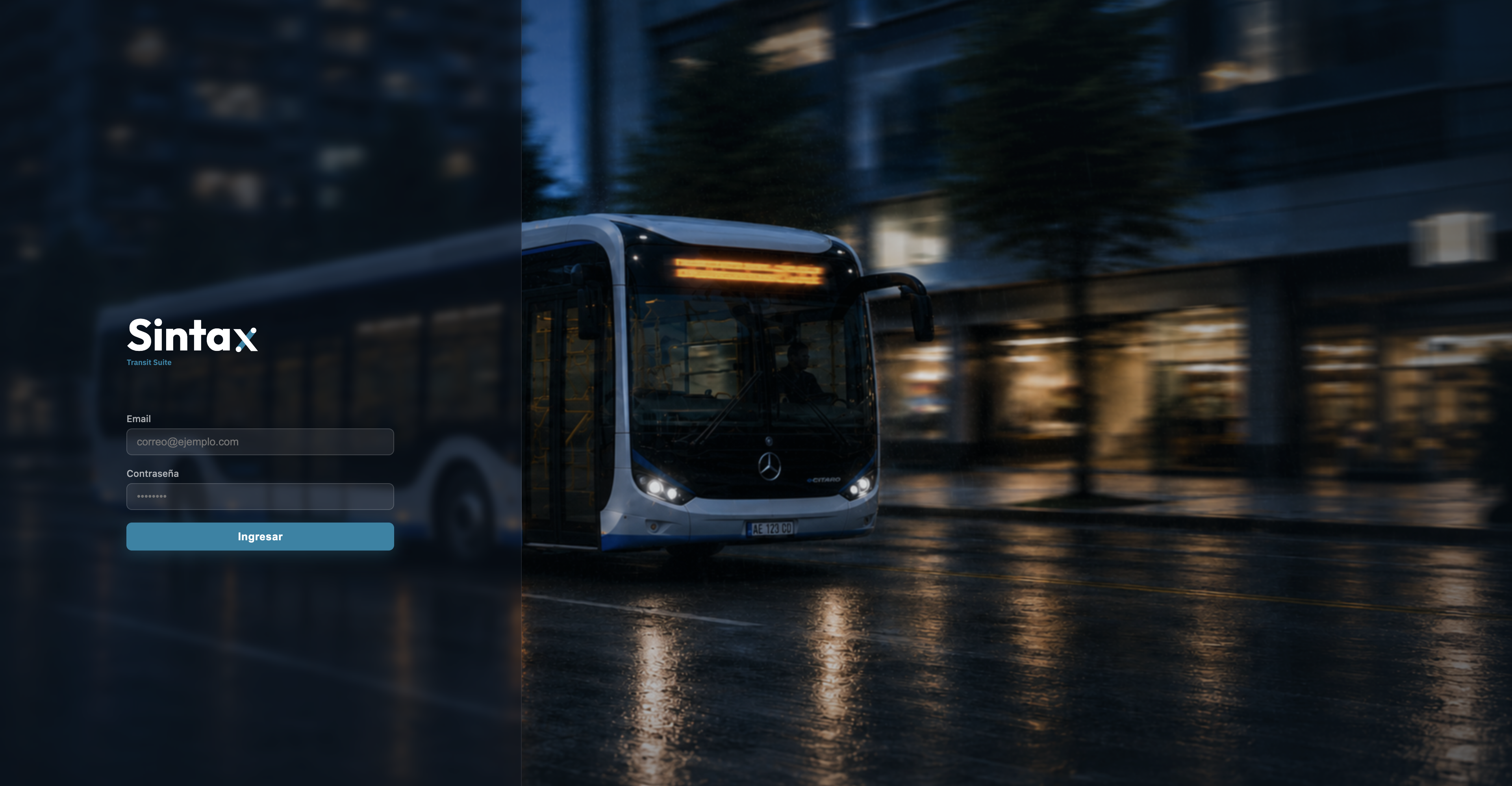 Transit Suite — pantalla principal